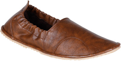 

Knot n Lace Ethnic Mojari Loafers For Men(Brown)