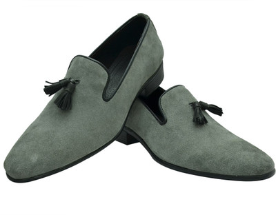 Hirel's Suede Leather Tassel Casual Shoes For Women(Grey) Hirel's Suede Leather Tassel Casual Shoes For Women(Grey)