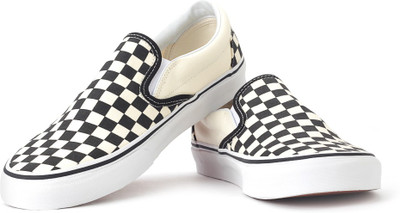 

Vans Men Loafers For Men(Black, White), Black and white checker/white