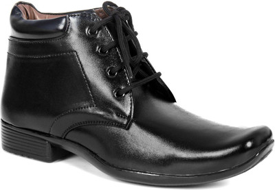 

World Walker Best Formal Faux Leather Shoes Lace Up For Men(Black