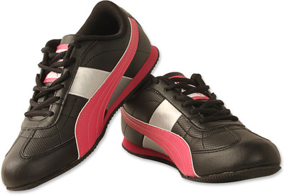 Puma Sneakers For Women(Black, Black-fluro pink co-virtual pink