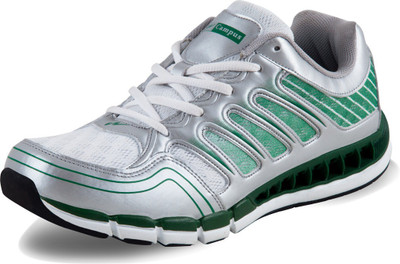 

Campus Timor Running Shoes For Men(White, Green), Silver