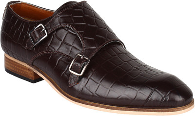 

Lujo Monk Strap For Men(Brown, 002;brown
