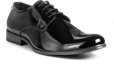 

Bxxy Designer Patent derby Shoes Lace Up For Men(Black