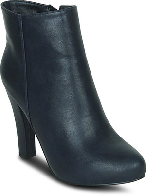

Get Glamr Basic Block Boots For Women(Blue