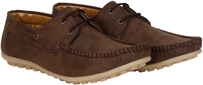 

Kraasa Klick Boat Shoes For Men(Brown