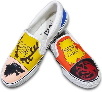 

F-Gali The Game of Thrones Slip-on Shoes Canvas Shoes For Women(Multicolor