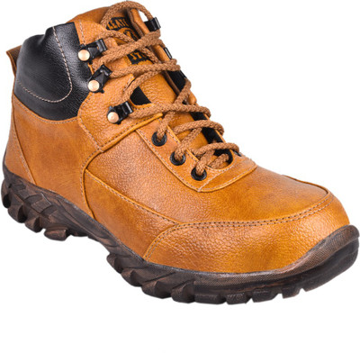 

Udenchi Steel Toe Safety Shoe LS504 Boots For Men(Beige, Black)
