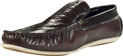 

Feather Leather Genuine Leather Brown Formal Shoes 057 Loafers For Men(Black