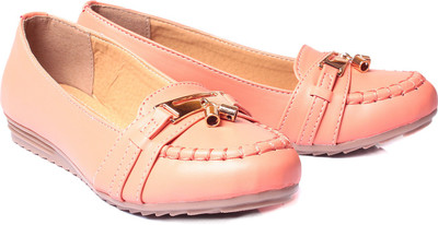 Bare Soles Loafers For Women(Pink), Peach