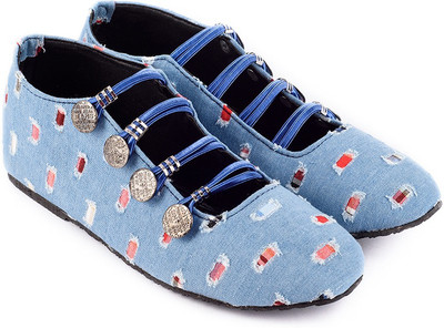 

Myra Party Wear Bellies For Women(Blue, Blue rugged denim