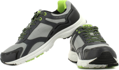 Fila Run Tech Running Shoes For Men(Grey, Lt gry;dk gry;n grn