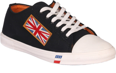 JK Port Black Men New Canvas Shoes For Men(Black