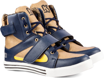 

Golden Sparrow High Ankle Casuals For Men(Blue, Brown)