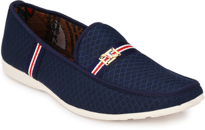 

Knoos Color Canvas Loafers For Men(Blue, Royal blue