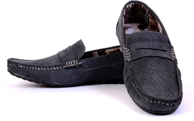 Sam Stefy Blue Loafers For Men(Grey)