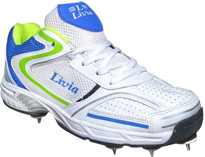 

Livia L-Spyket Cricket Shoes For Men(White, Black