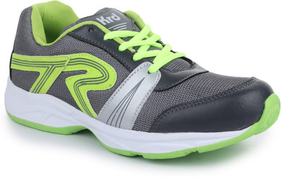 Kredo Running Shoes For Men(Grey, Grey & p.green