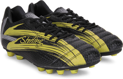 Nivia Sterling Football Shoes For Men, Black/yellow
