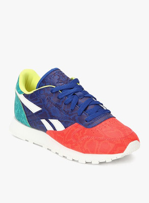 

REEBOK CL LTHR SNAKE Running Shoes For Women(Multicolor, Red/royal/green/white