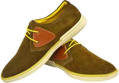 

Human Steps Premium Suede Leather Sneakers For Men(Olive)