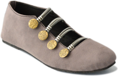 Myra Party Wear Bellies For Women(Grey)