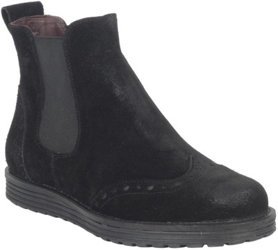 

Salt N Pepper 13-310 BLACKSUEDE Slip On For Women(Black
