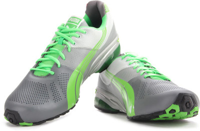 Puma Cell hiro DP Running Shoes For Men(Green, Grey), Steel gray;limestone gray;fluo green