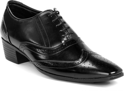 

Bxxy Height Increasing British Black Brogue Lace Up For Men(Black