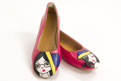 

Al Artz Hand Painted Shoes Funky Casual Ballerina For Women(Multicolor, Multicolor008