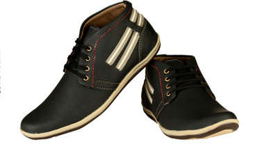 

Zebra Men's Faux Leather Casual Shoes For Men(Black)