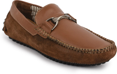 

Buckle Up MENS LEATHER SHOES BU4002_TAN-Size- Slip On For Men(Tan