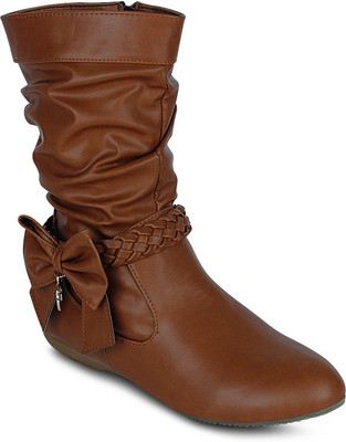 

Get Glamr Nae Nae Zipper Boots For Women(Tan)