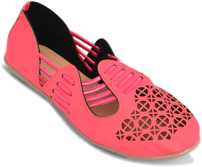 

Myra Laser Cut Bellies For Women(Pink, Wild watermelon