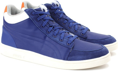 

Puma MCQ SERVE MID Blue Sneakers For Men(Blue, Surf the web-surf the web-flam
