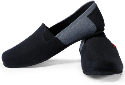 

FUNK Qail Black and Grey Loafers For Men(Black, Grey