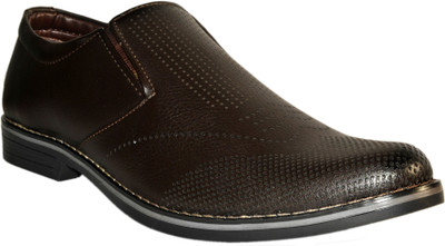 Leather Chief Party Wear Shoes For Men(Brown