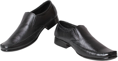 

Leather King Slip On Shoes For Men(Black)