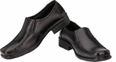 

Rocozo Premium Leather Slip On Shoes For Men(Black