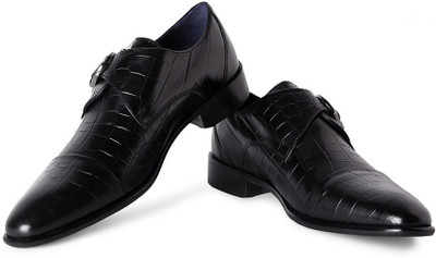

Louis Philippe Monk Strap Shoes For Men(Black)