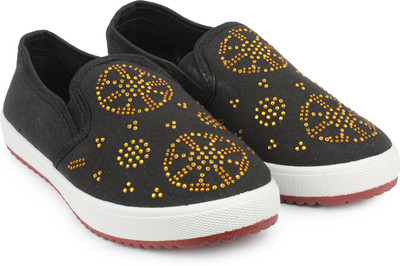 Do Bhai Slip On Sneakers For Women(Black