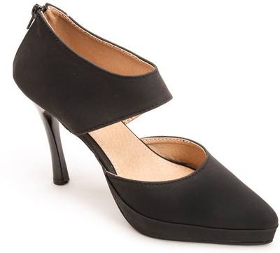 Marc Loire Marc Loire Women's Solid Black Zipper Heels Bellies