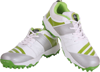 

Proase Stud Cricket Shoes For Men(White, Green)