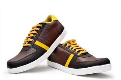 brown dot sneakers