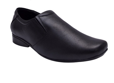 

John Karsun Real Leather Slip On Shoes For Men(Black)