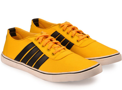 

Andrew Scott Men's Yellow Canvas Sneakers For Men(Yellow