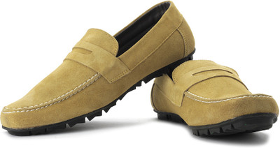 

Flippd Genuine Leather Loafers For Men(Yellow), Light yellow