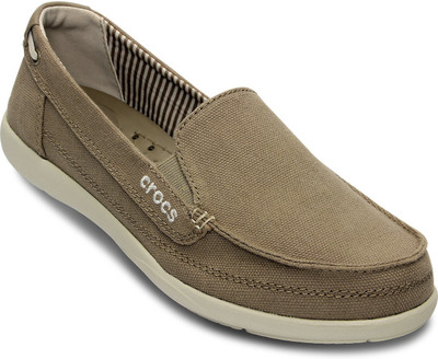 

Crocs Walu Canvas Loafers For Women(Brown