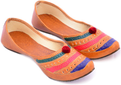 

Myra Leather Mojaris For Women(Brown)