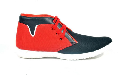 

Big Wing Smart Black & Red Ankle Length Casuals For Men(Black, Red